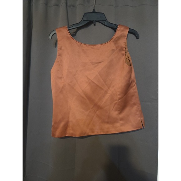 Jessica Howard Brown Satin Camisole,‎ Vintage Lined Top, Women's Size 6, Office - Picture 2 of 6